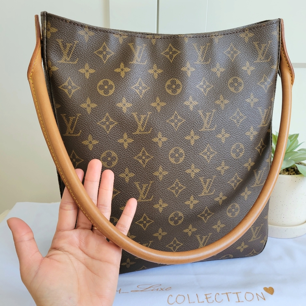💕DISCONTINUED Very Rare Shoulder Bag LOUIS VUITTON Looping GM Monogram - Picture 4 of 15